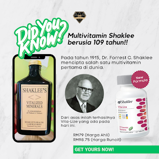 Vitalize Shaklee Multivitamin Terbaik