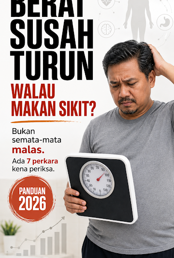 Berat Susah Turun Walaupun Makan Sikit ?