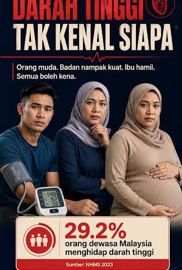 DARAH TINGGI TAK KENAL USIA — ORANG MUDA, BADAN NAMPAK SIHAT, IBU HAMIL… SEMUA BOLEH KENA!