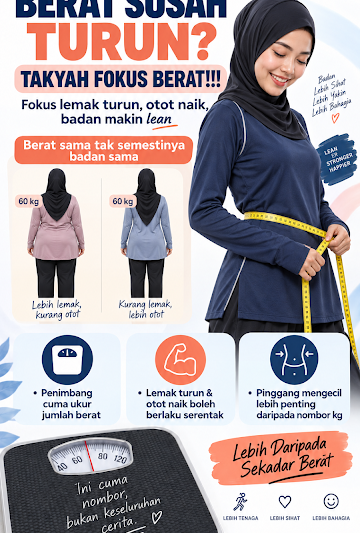 BERAT SUSAH TURUN? TAKYAH FOKUS BERAT!!!